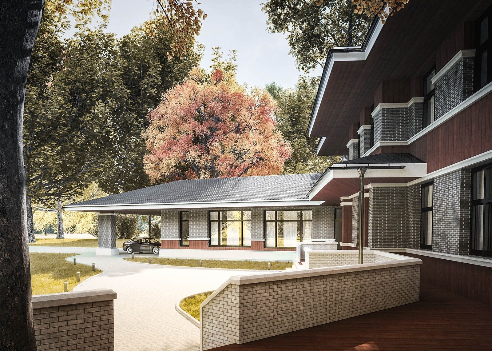 Архитектурный проект дома с террасой: фото