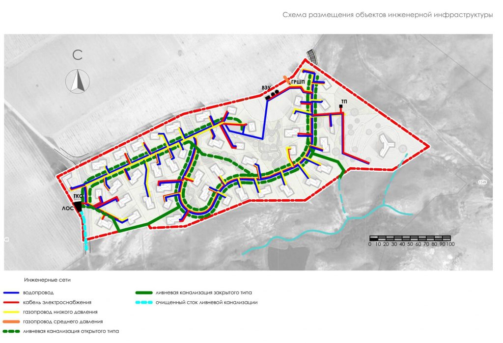 Проект коттеджного поселка, мастер-план