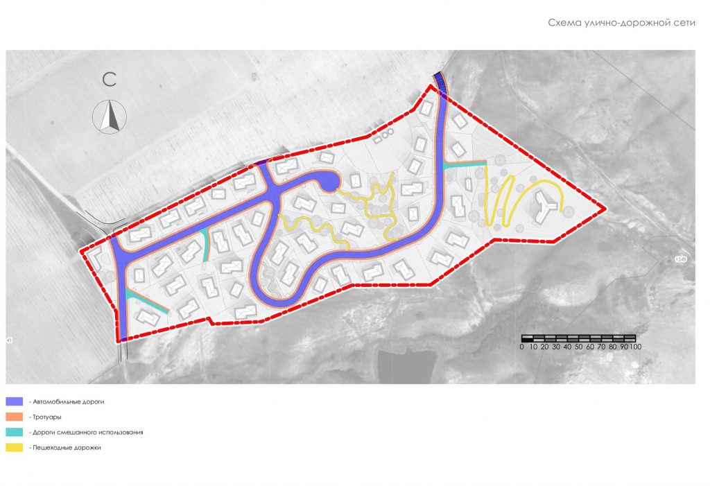 Проект коттеджного поселка, мастер-план